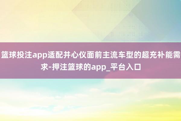 篮球投注app适配并心仪面前主流车型的超充补能需求-押注篮球的app_平台入口