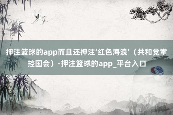 押注篮球的app而且还押注‘红色海浪’（共和党掌控国会）-押注篮球的app_平台入口