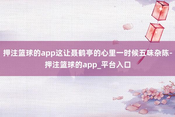 押注篮球的app这让聂鹤亭的心里一时候五味杂陈-押注篮球的app_平台入口