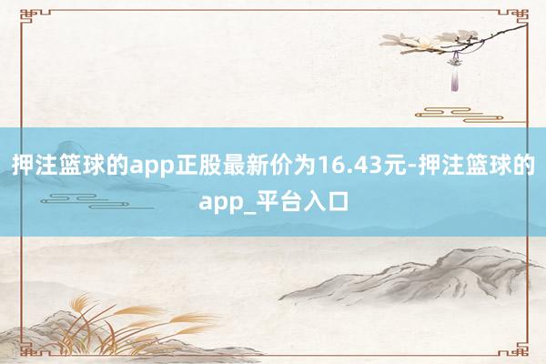 押注篮球的app正股最新价为16.43元-押注篮球的app_平台入口