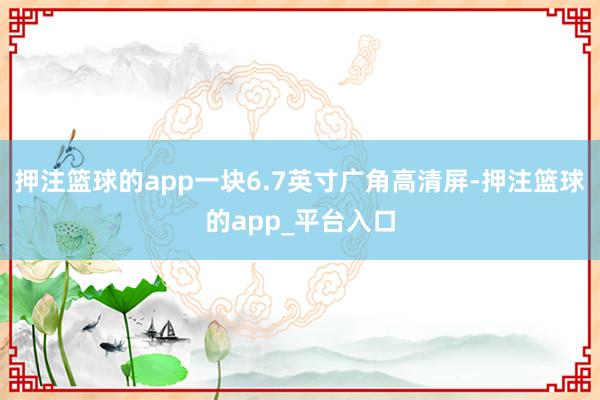 押注篮球的app一块6.7英寸广角高清屏-押注篮球的app_平台入口