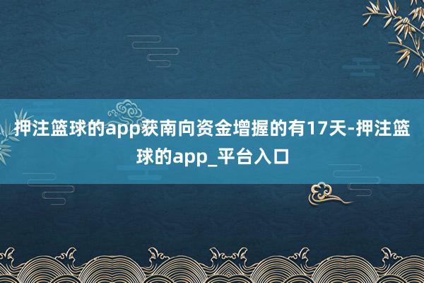 押注篮球的app获南向资金增握的有17天-押注篮球的app_平台入口