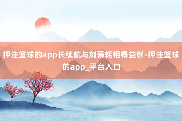 押注篮球的app长续航与刻薄耗相得益彰-押注篮球的app_平台入口