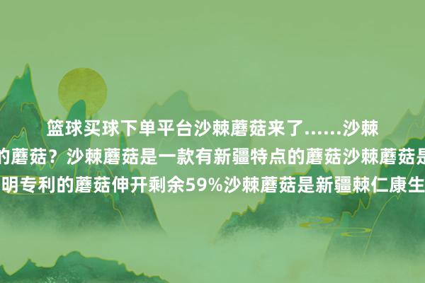 篮球买球下单平台沙棘蘑菇来了......沙棘蘑菇究竟是一种什么样的蘑菇？沙棘蘑菇是一款有新疆特点的蘑菇沙棘蘑菇是一款领有两项国度发明专利的蘑菇伸开剩余59%沙棘蘑菇是新疆棘仁康生物公司自主研发的一种私有的蘑菇沙棘蘑菇是新疆独款沙棘和绣球菌养分连合的产物沙棘蘑菇的研发历进程长达1000余次失败历时十年余时刻的研发惩处了现行绣球菌东说念主工驯化栽植的工夫不毛惩处了沙棘行业加工效益低的问题开启了新疆沙棘