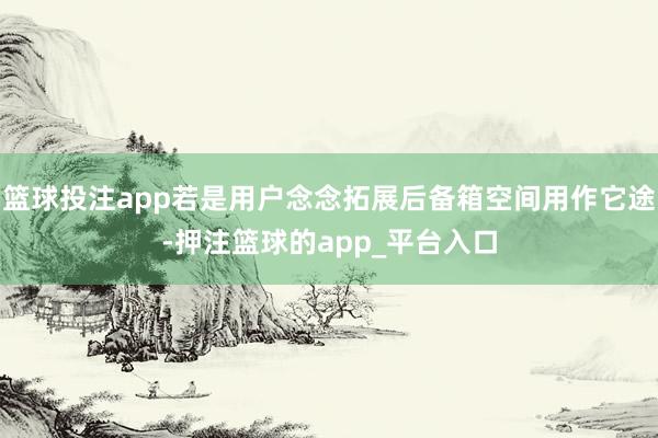 篮球投注app若是用户念念拓展后备箱空间用作它途-押注篮球的app_平台入口