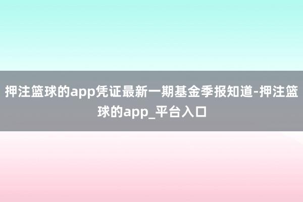 押注篮球的app凭证最新一期基金季报知道-押注篮球的app_平台入口