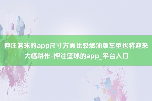 押注篮球的app尺寸方面比较燃油版车型也将迎来大幅耕作-押注篮球的app_平台入口