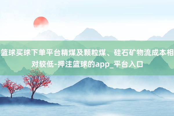 篮球买球下单平台精煤及颗粒煤、硅石矿物流成本相对较低-押注篮球的app_平台入口