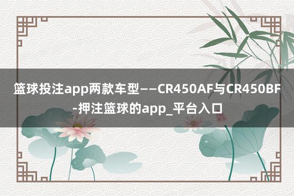 篮球投注app两款车型——CR450AF与CR450BF-押注篮球的app_平台入口