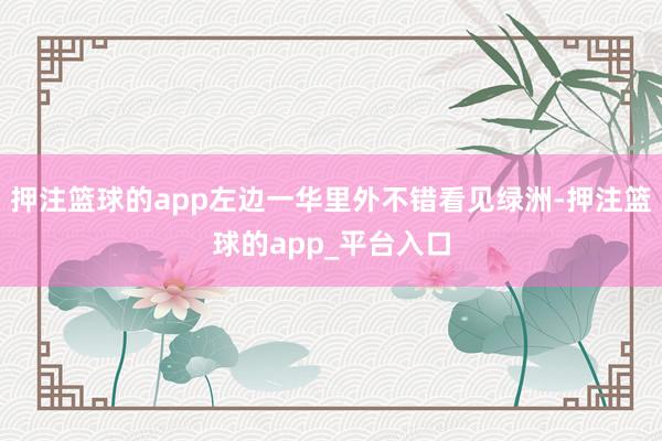 押注篮球的app左边一华里外不错看见绿洲-押注篮球的app_平台入口