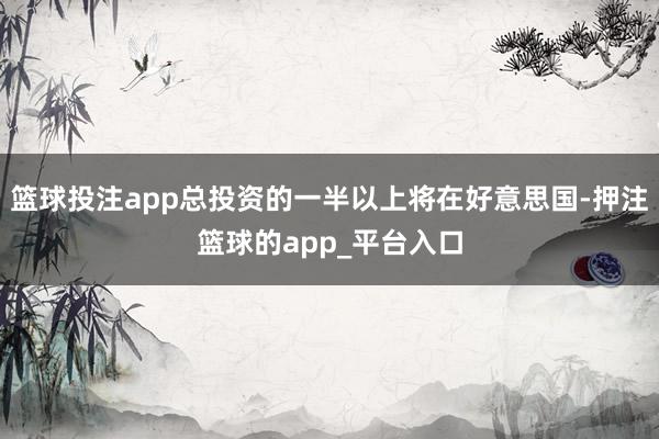 篮球投注app总投资的一半以上将在好意思国-押注篮球的app_平台入口