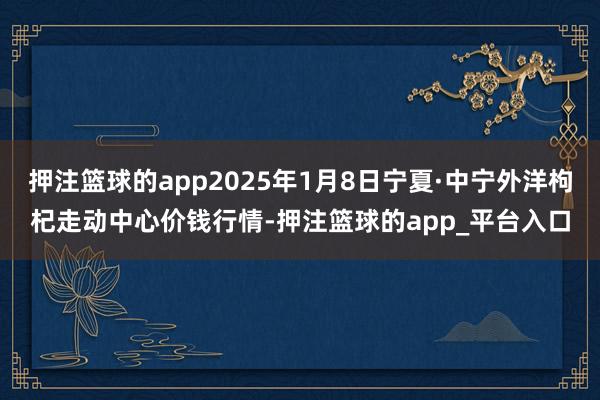押注篮球的app2025年1月8日宁夏·中宁外洋枸杞走动中心价钱行情-押注篮球的app_平台入口