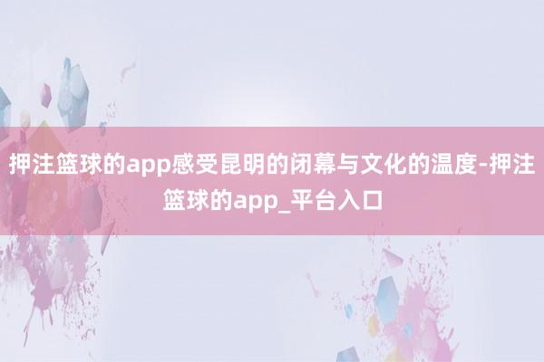 押注篮球的app感受昆明的闭幕与文化的温度-押注篮球的app_平台入口