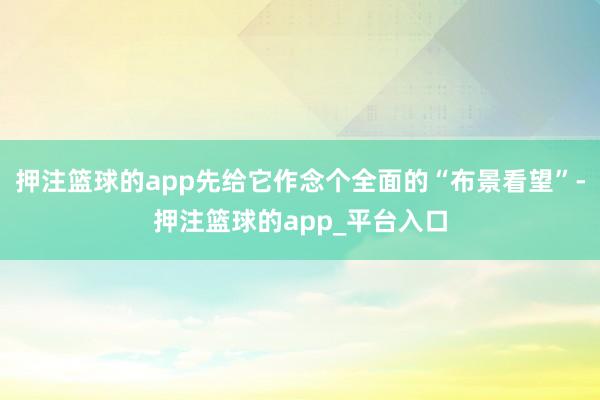押注篮球的app先给它作念个全面的“布景看望”-押注篮球的app_平台入口