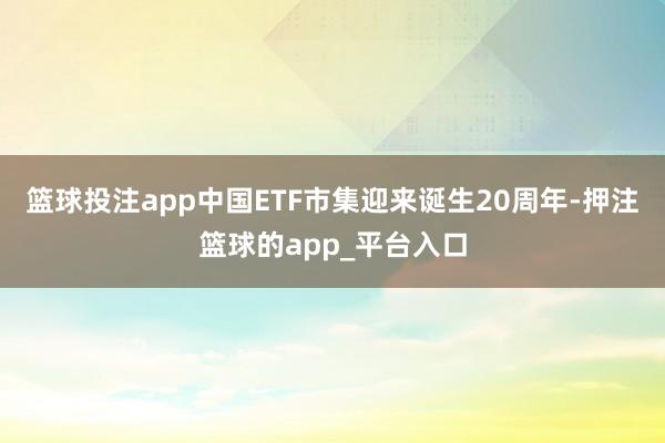 篮球投注app中国ETF市集迎来诞生20周年-押注篮球的app_平台入口