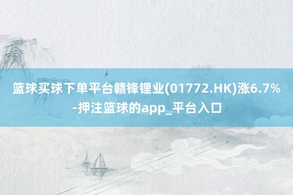 篮球买球下单平台赣锋锂业(01772.HK)涨6.7%-押注篮球的app_平台入口