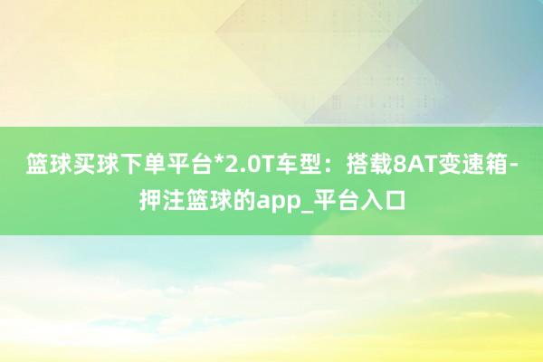 篮球买球下单平台*2.0T车型：搭载8AT变速箱-押注篮球的app_平台入口