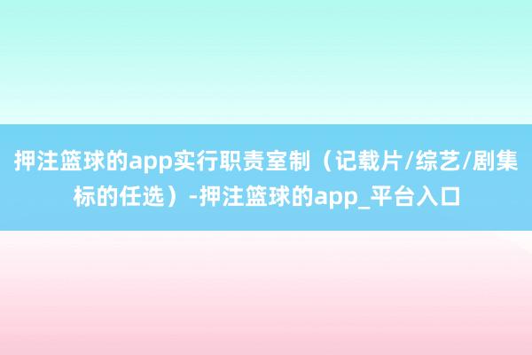 押注篮球的app实行职责室制(记载片/综艺/剧集标的任选)-押注篮球的app_平台入口