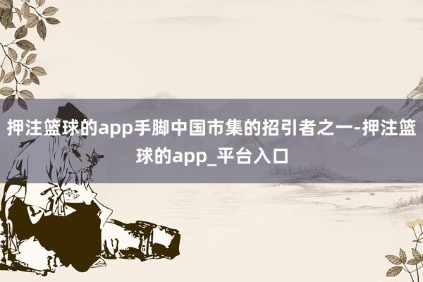押注篮球的app手脚中国市集的招引者之一-押注篮球的app_平台入口
