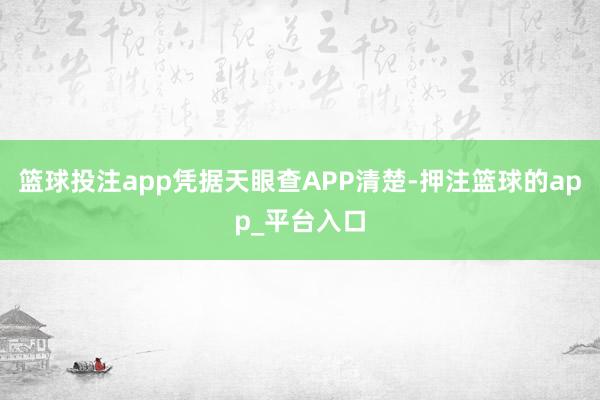 篮球投注app凭据天眼查APP清楚-押注篮球的app_平台入口