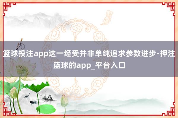 篮球投注app这一经受并非单纯追求参数进步-押注篮球的app_平台入口