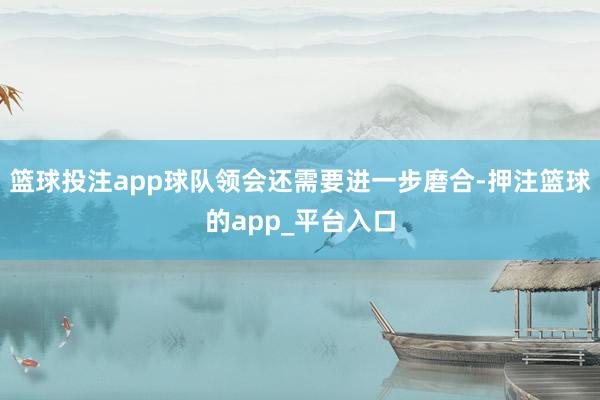 篮球投注app球队领会还需要进一步磨合-押注篮球的app_平台入口